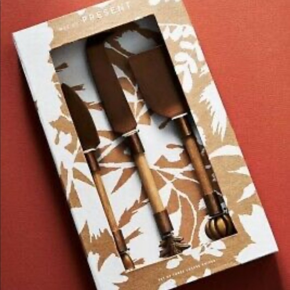 Anthropologie Set of Three Thicket Cheese Knives - Picture 1 of 6